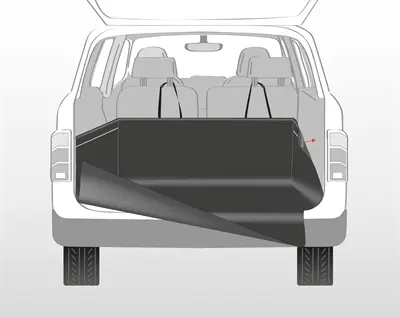 Trixie kofferbakdeken zwart 210 x 175 cm – met bumperbescherming - Afbeelding 2