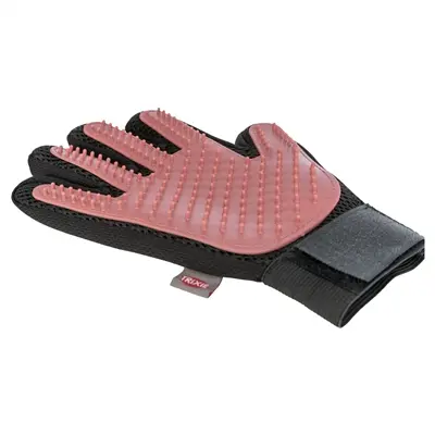 Trixie vachtverzorgingshandschoen kat roze/zwart 16 x 24 cm - Afbeelding 6
