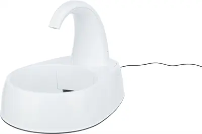 Trixie drinkfontein Curved Stream wit 2,6 liter – kunststof, met USB