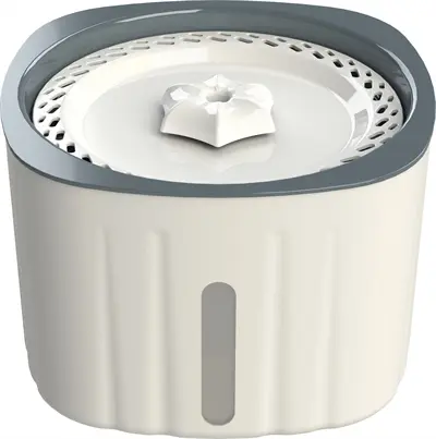 Trixie drinkfontein Flower wit/grijs 2 liter – kunststof, met USB - Afbeelding 4