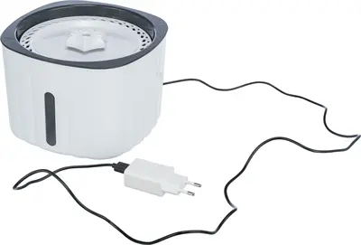 Trixie drinkfontein Flower wit/grijs 2 liter – kunststof, met USB - Afbeelding 6