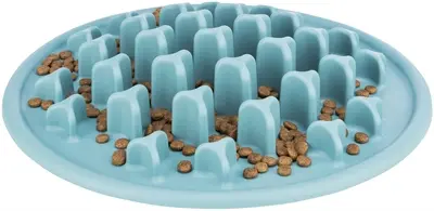 Trixie slowfeeding voermat Pillars TPE blauw 35 x 35 cm - Afbeelding 3