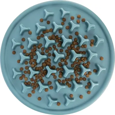 Trixie slowfeeding voermat Pillars TPE blauw 35 x 35 cm - Afbeelding 5