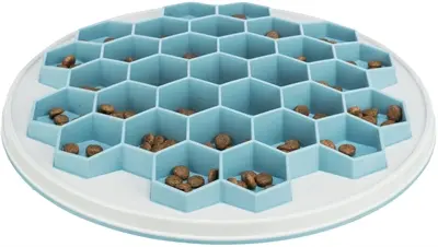 Trixie slowfeeding voerplaat Hive grijs/blauw 30 cm – honinggraat - Afbeelding 3