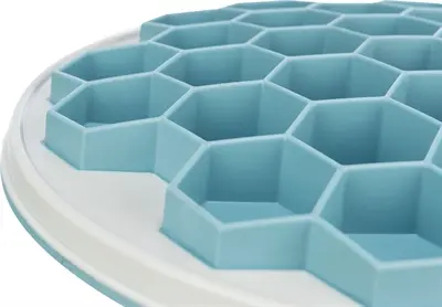 Trixie slowfeeding voerplaat Hive grijs/blauw 30 cm – honinggraat - Afbeelding 6