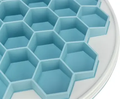 Trixie slowfeeding voerplaat Hive grijs/blauw 30 cm – honinggraat - Afbeelding 7