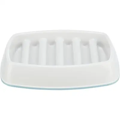 Trixie voerbak slowfeeding kunststof/TPR grijs 21 x 14 cm – kat