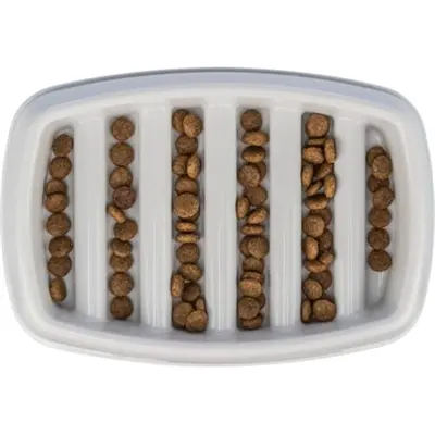 Trixie voerbak slowfeeding kunststof/TPR grijs 21 x 14 cm – kat - Afbeelding 7