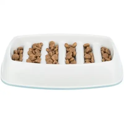 Trixie voerbak slowfeeding kunststof/TPR grijs 21 x 14 cm – kat - Afbeelding 9