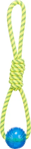 Trixie Aquatoy touw geel/groen 40 cm – drijvend trekspeeltje