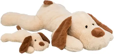 Trixie knuffelhond Benny pluche beige/bruin 75 cm – extra groot - Afbeelding 6