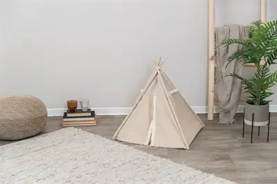 Trixie kattenmand tipi Boho beige 55 x 55 x 65 cm – ook voor kleine honden - Afbeelding 6