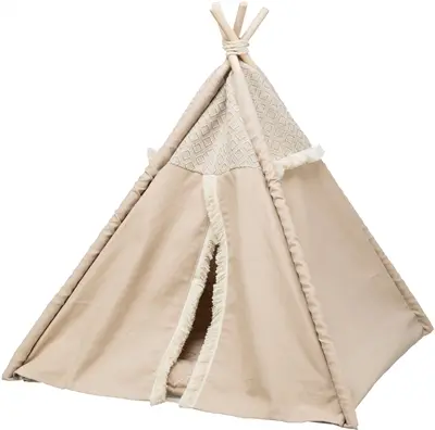 Trixie kattenmand tipi Boho beige 55 x 55 x 65 cm – ook voor kleine honden - Afbeelding 8