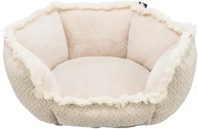 Trixie hondenmand Boho hoekig beige 80 x 80 cm – pluche - Afbeelding 4