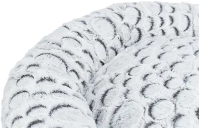 Trixie kattenmand Mila rond wit/grijs 50 x 50 cm – pluche met cirkels - Afbeelding 4