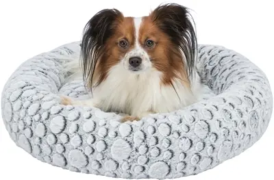 Trixie hondenmand Mila rond pluche wit/grijs 60 x 60 cm - Afbeelding 5