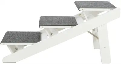 Trixie loopplank met uitklapbare treden MDF wit 44 x 106 x 46 cm - Afbeelding 3