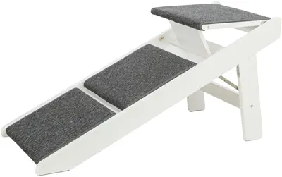 Trixie loopplank met uitklapbare treden MDF wit 44 x 106 x 46 cm