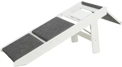 Trixie loopplank met uitklapbare treden MDF wit 44 x 106 x 46 cm - Afbeelding 4