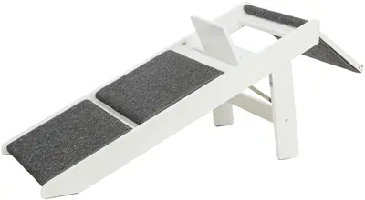 Trixie loopplank met uitklapbare treden MDF wit 44 x 106 x 46 cm - Afbeelding 5