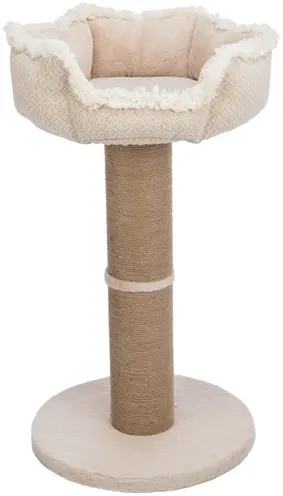 Trixie krabpaal Boho beige 50 x 50 x 97 cm – jute stam, relax-mand - Afbeelding 4