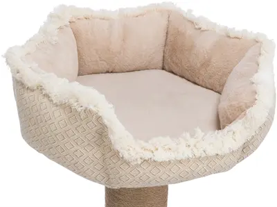 Trixie krabpaal Boho beige 50 x 50 x 97 cm – jute stam, relax-mand - Afbeelding 5