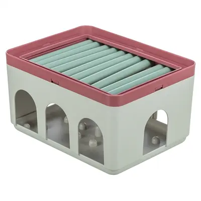 Trixie Cat Activity Rod Box 20 x 16 x 12 cm – wit/bordeaux speelbox - Afbeelding 4