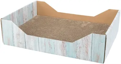 Trixie krabmand karton turquoise 45 x 33 x 12 cm – met catnip - Afbeelding 2