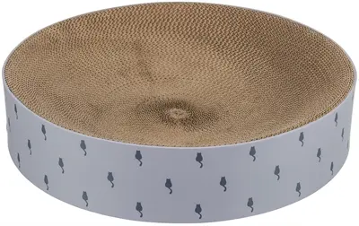 Trixie krabmand Lilly karton met catnip lichtgrijs 45 x 10 cm