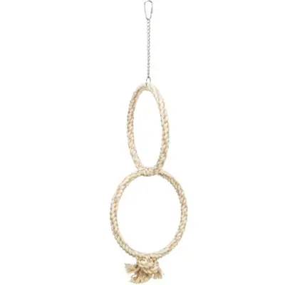 Trixie dubbele touwring naturel 16 cm – zitringen voor vogels