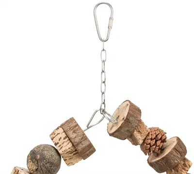 Trixie ringschommel voor vogels hout en dennenappels 18 cm - Afbeelding 2