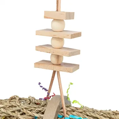 Trixie speelgoed zeegras 55 cm – groot vogelspeelgoed te vullen met snacks - Afbeelding 6