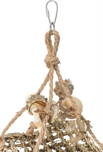 Trixie schommel van zeegras en hout 19 x 19 cm – vogels en knaagdieren - Afbeelding 3
