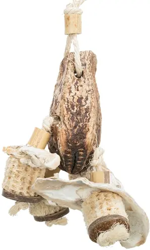 Trixie natuurspeelgoed vogel mahonie en schelpen 26 cm - Afbeelding 4