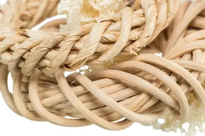 Trixie luffaring met rotan en maïsblad 13 cm – knaagspeelgoed - Afbeelding 5