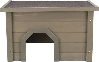 Trixie Natura knaagdierhuis met asfaltdak grijsgroen 50 x 37 x 30 cm - Afbeelding 2