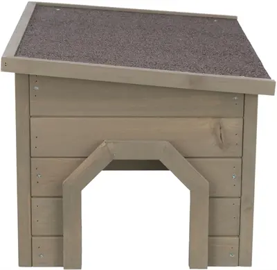 Trixie Natura knaagdierhuis met asfaltdak grijsgroen 50 x 37 x 30 cm - Afbeelding 3
