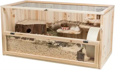 Trixie knaagdierverblijf hout 100 x 50 x 50 cm – met etages - Afbeelding 4