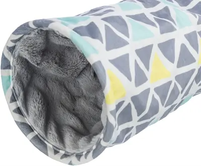 Trixie knaagdiertunnel Sunny 70 x 19 cm – pluche, grijs - Afbeelding 4