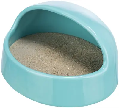 Trixie zandbad voor muizen en hamsters keramiek turquoise 16 cm – 3 stuks - Afbeelding 4