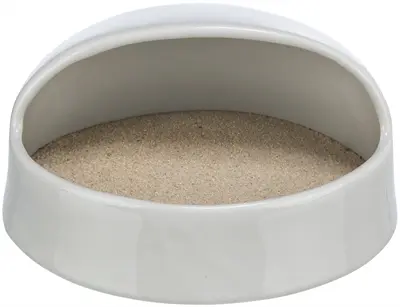 Trixie zandbad voor muizen en hamsters keramiek grijs 20 cm – 3 stuks