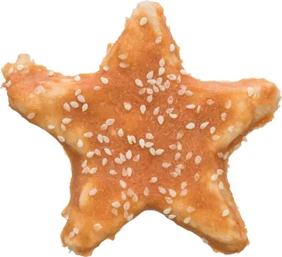 Trixie Denta Fun Chicken Star 30 g – sterrenlolly op runderhuid, 150 stuks