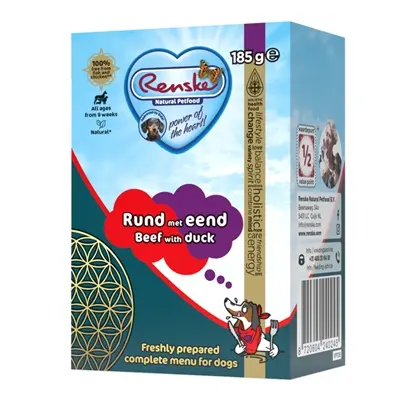 Renske hondenvoer vers bereide maaltijd rund en eend 24 x 185 g - Afbeelding 4