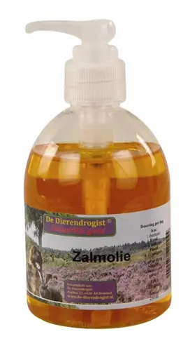Dierendrogist zalmolie 250 ml – voor vacht en huid van hond en kat