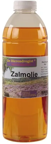 Dierendrogist zalmolie 1000 ml – voor vacht en huid van hond en kat