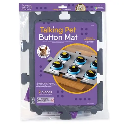 Hunger For Words Talking Pet Button Mat 33,5 x 45,7 cm – speech buttons