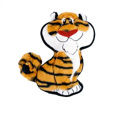 Fofos Safari tijger 27 x 26 x 6,5 cm – pluche hondenknuffel met pieper