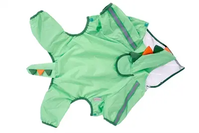 Fofos regenjas hond Dinosaurus groen 40 cm – reflecterend