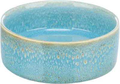 Trixie voerbak en drinkbak keramiek blauw 13 cm 400 ml – hond en kat