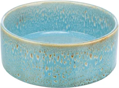 Trixie voerbak en drinkbak keramiek blauw 16 cm 900 ml – hond en kat